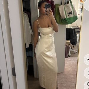 House of CB Elegant Cream Maxi Dress